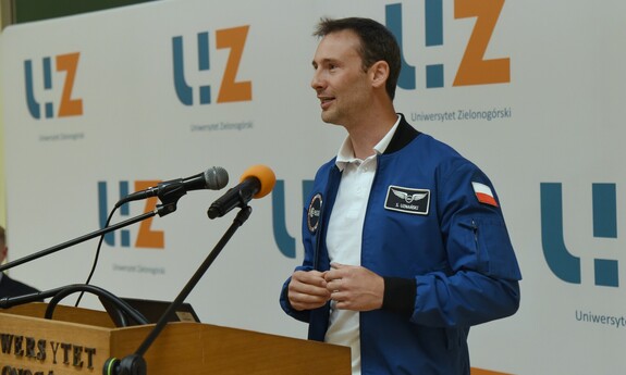 Astronauta dr inż. Sławosz Uznański odwiedził UZ