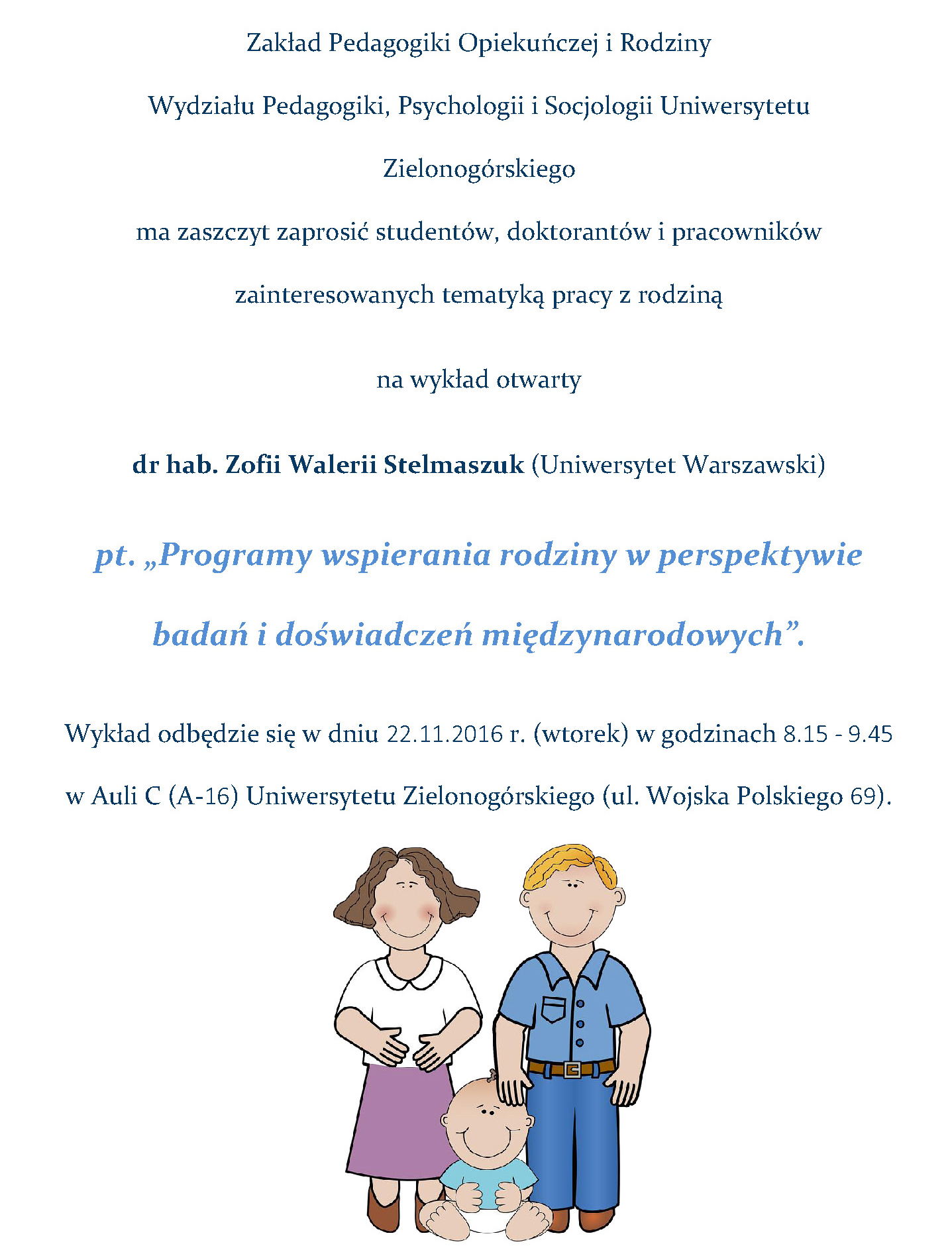 Plakat wykład dr hab. Z.W. Stelmaszuk 22.11.2016.jpg