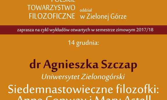 Polskie Towarzystwo Filozoficzne zaprasza na kolejny wykład