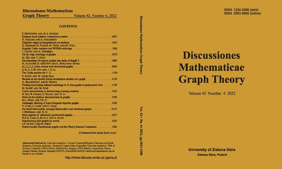 Awans czasopisma Discussiones Mathematicae Graph Theory (DMGT)
