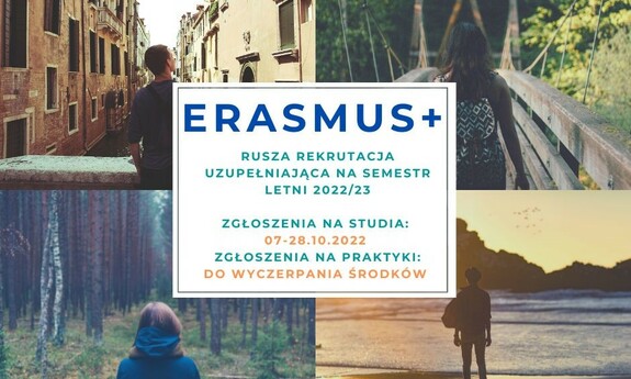 Rekrutacja uzupełniająca dla studentów na wyjazdy na studia i praktyki w ramach programu Erasmus+