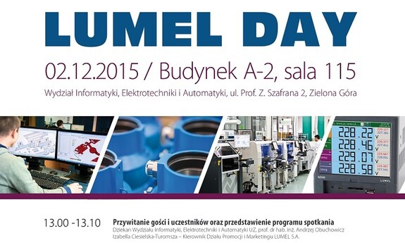 Lumel Day na Wydziale Infor¬matyki, Elek¬trotech¬niki i Automatyki UZ