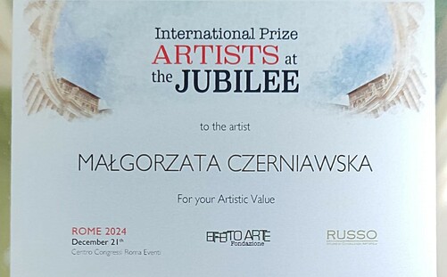 Dr Małgorzata Czerniawska wyróżniona International Prize ARTISTS AT THE JUBILEE