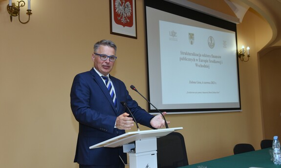 Przemawia Prezydent Miasta Zielona Góra - Janusz Kubicki; fot. K. Adamczewski