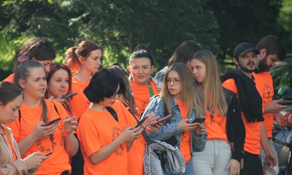 Odprawa studentów-wolontariuszy, fot. J. Czarnecka