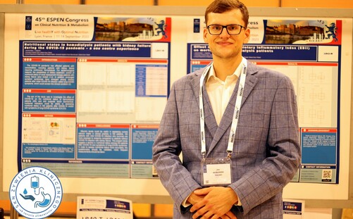 Medical student Jan Nicikowski at a congress in France