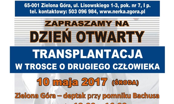 Dzień Otwarty Ogólnopolskiego Stowarzyszenia „NERKA” z siedzibą w Zielonej Górze.