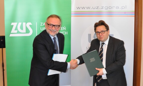 Umowa o współpracy pomiędzy Uniwersytetem Zielonogórskim a Zakładem Ubezpieczeń Społecznych
