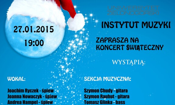Charytatywny koncert świąteczny w wykonaniu studentów Instytut Muzyki UZ