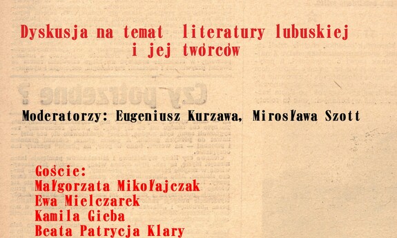 Dyskusja na temat literatury lubuskiej i jej twórców na UZ