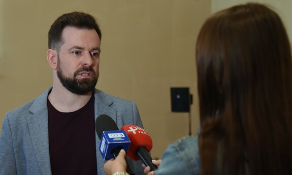 Konferencja prasowa - Rekrutacja 2023/24: dr Arkadiusz Tyda, fot. K. Adamczewski 