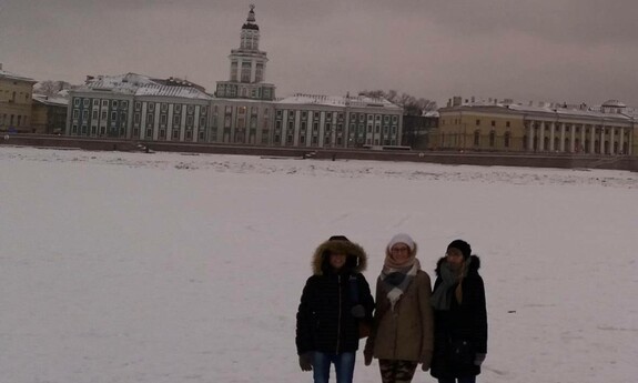 Studentki UZ w zimowym Sankt Petersburgu
